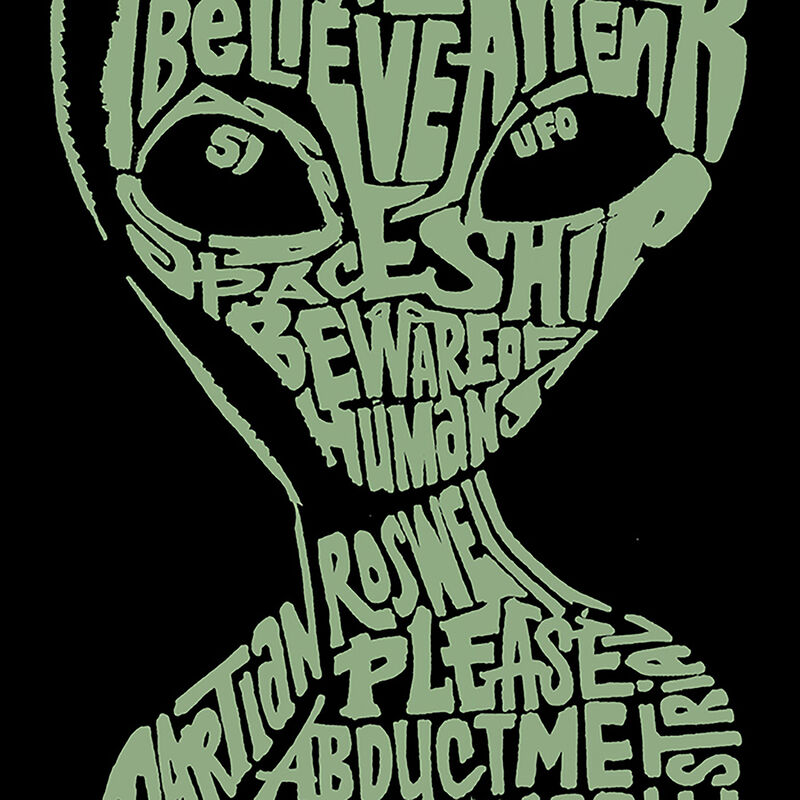 Sudadera Con Capucha Word Art Para Ni&ntilde;a - Alien... image number null