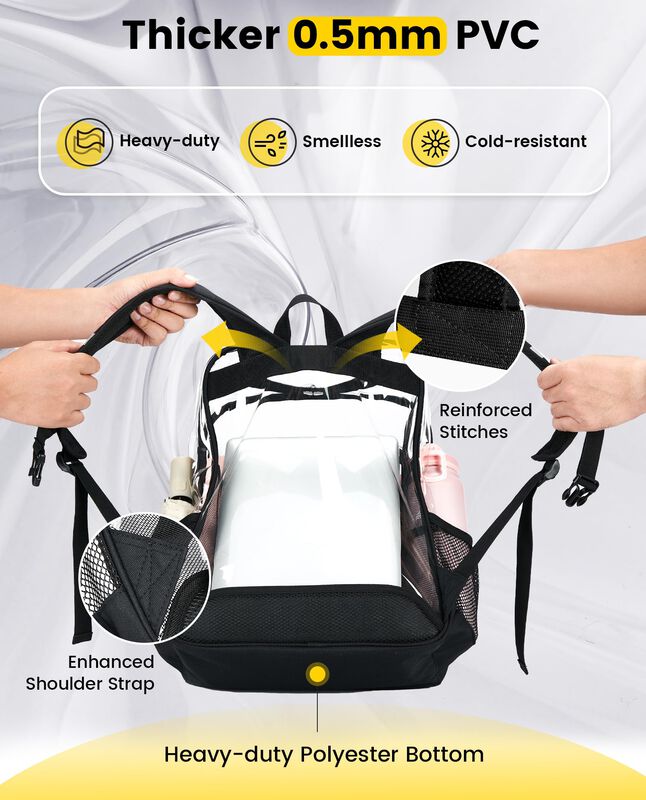 Mochila Transparente Vorspack 46 cm Con Candado... image number null