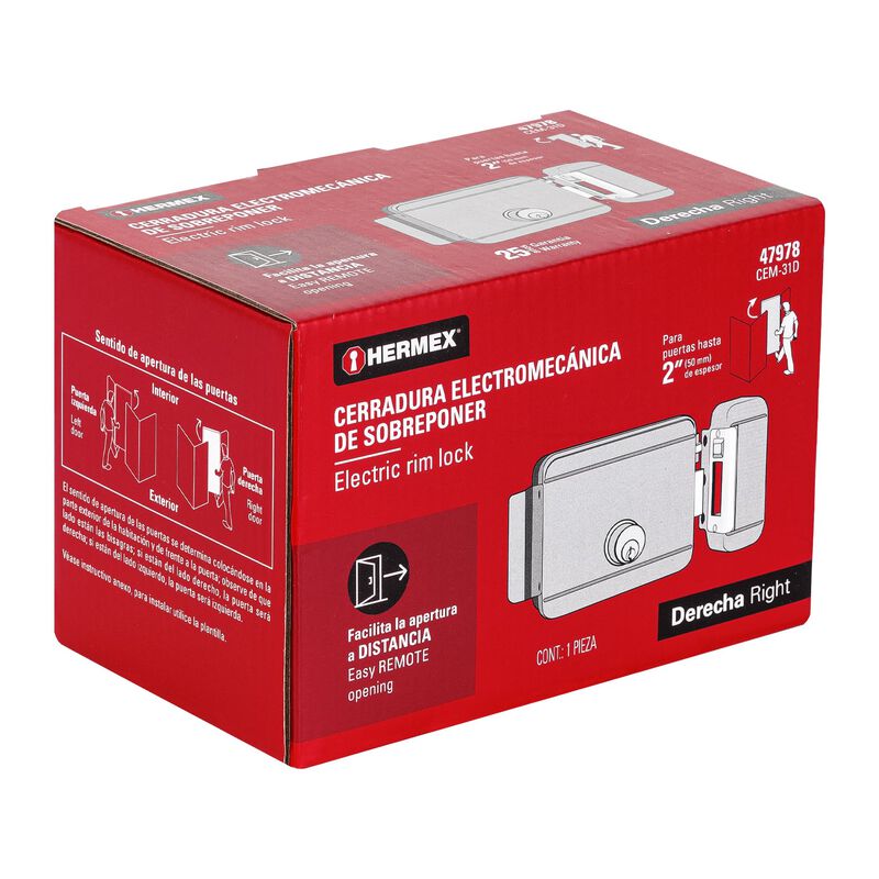 Cerradura Electromec&aacute;nica sin Bot&oacute;n Derecha Her... image number null