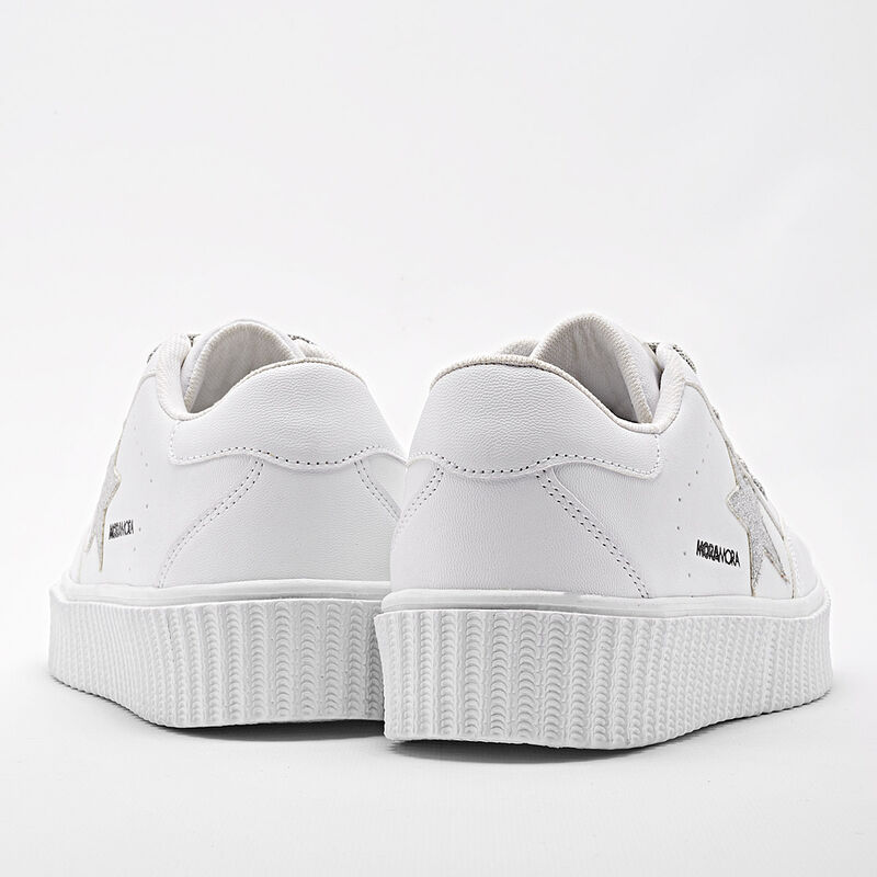 Moramora Tenis Chunky Para Mujer Blanco Plata C... image number null