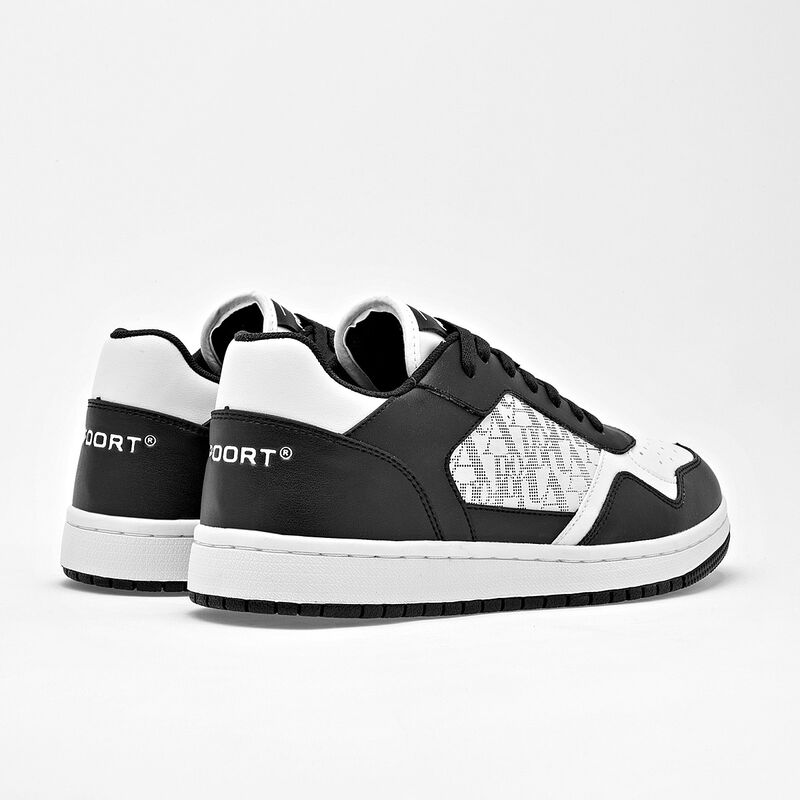 Apoort Tenis urbano para hombre blanco negro image number null