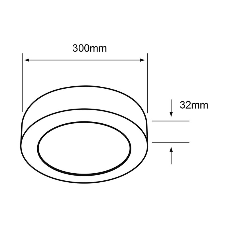Lampara  Sobre Poner Techo Blanco 24w Luz Día 2... image number null
