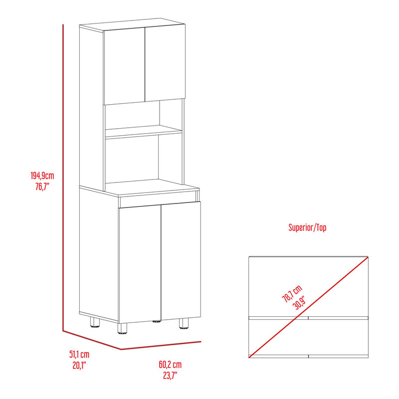 M&oacute;dulo Microondas Vimo Caf&eacute; Claro Y Blanco Virt... image number null