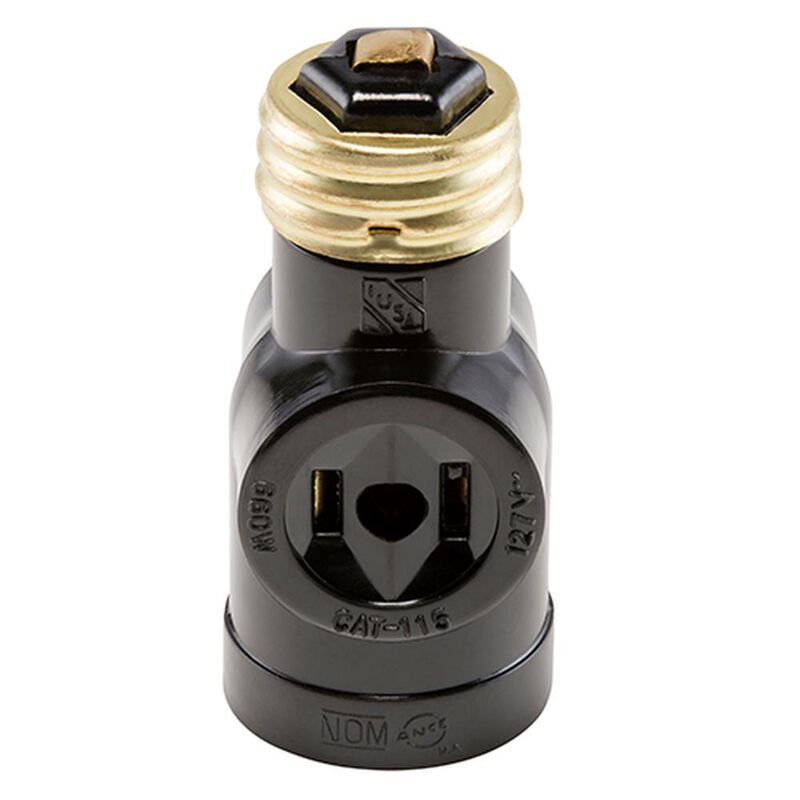 Portal&aacute;mpara de baquelita con doble contacto po... image number null