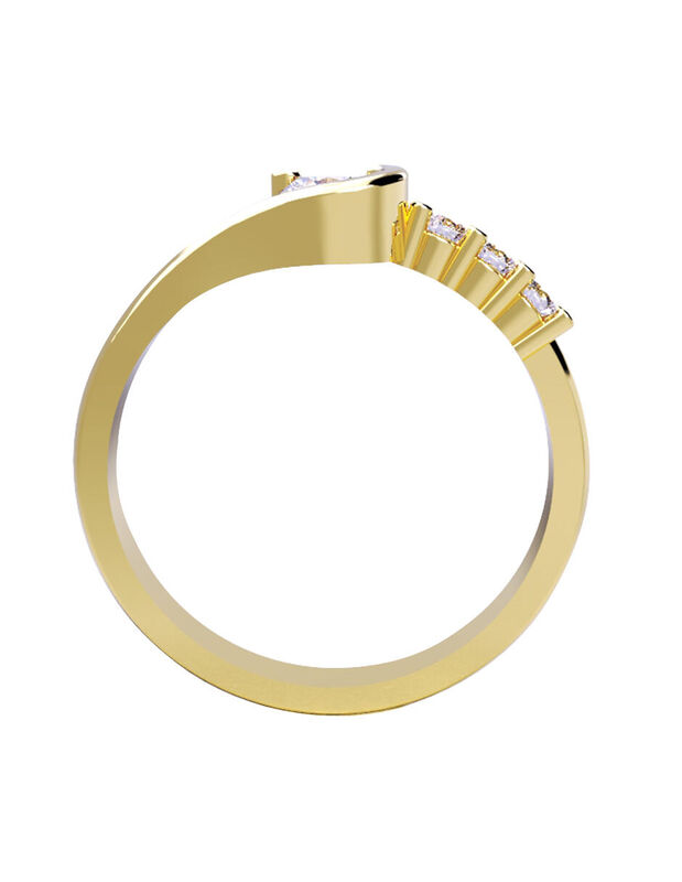 Anillo de Compromiso de 14K con Diamante de Lab... image number null