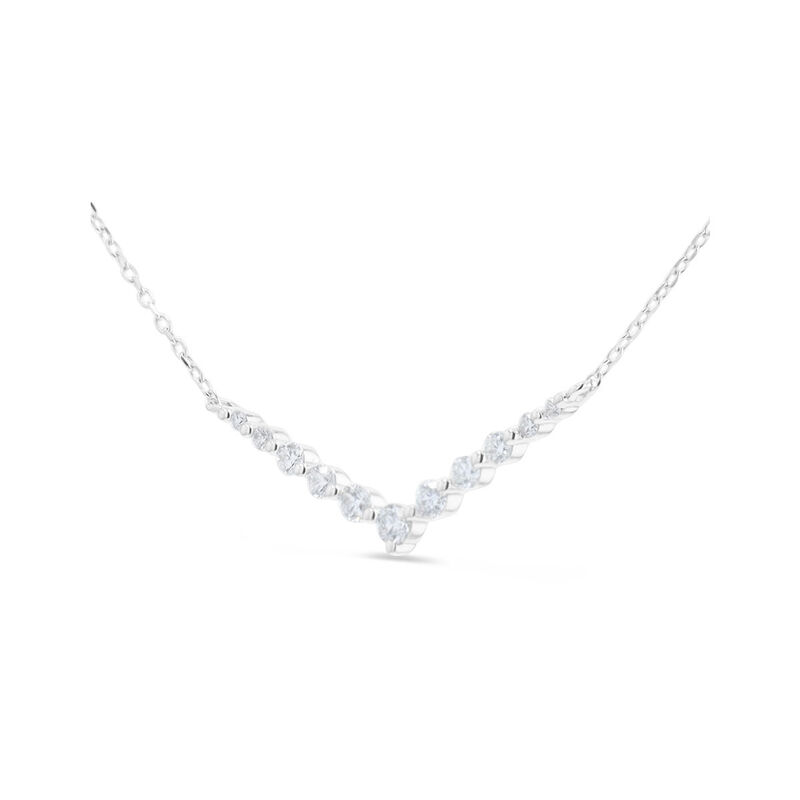 Gargantilla De Oro Blanco 14K Con 16Pts De Diam... image number null