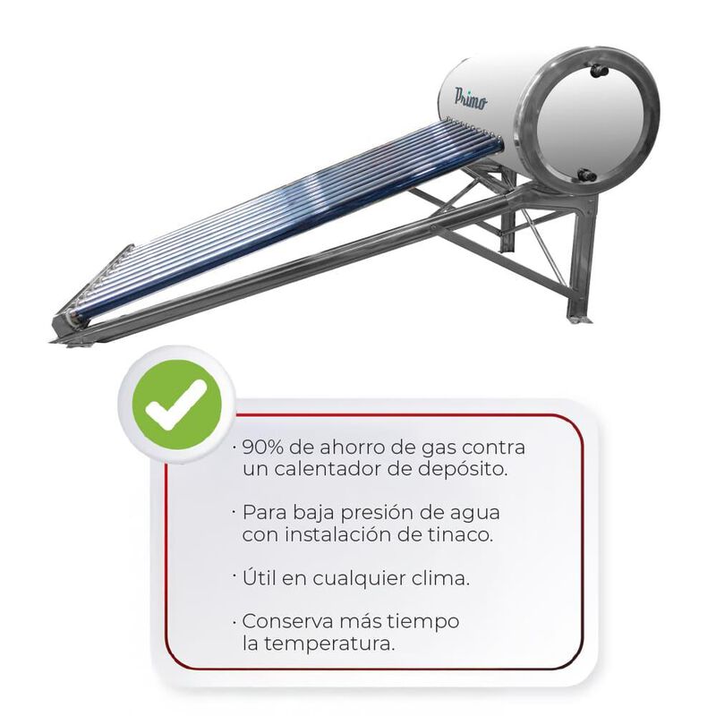 Calentador Solar 10 Tubos Iusa 150 L image number null