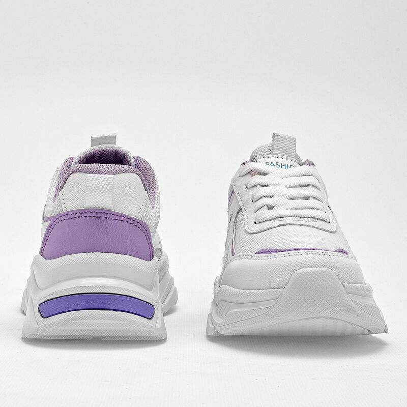 Moramora Tenis urbano para niña blanco lila image number null
