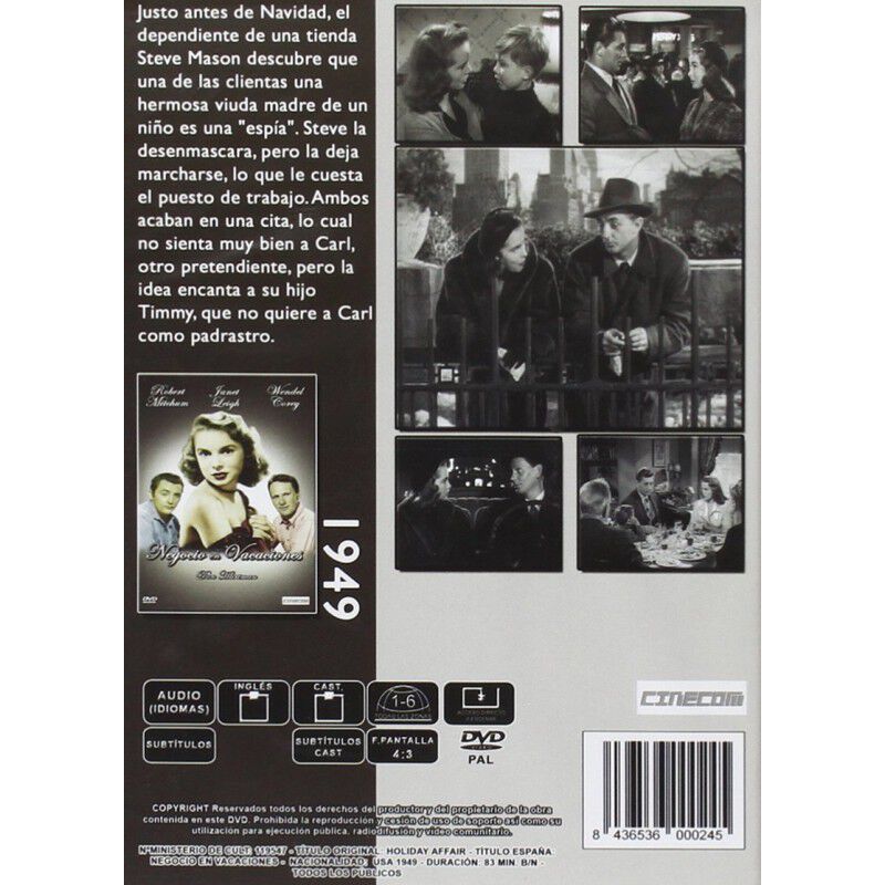 Negocio En Vacaciones Dvd 1949 Holiday Affair image number null