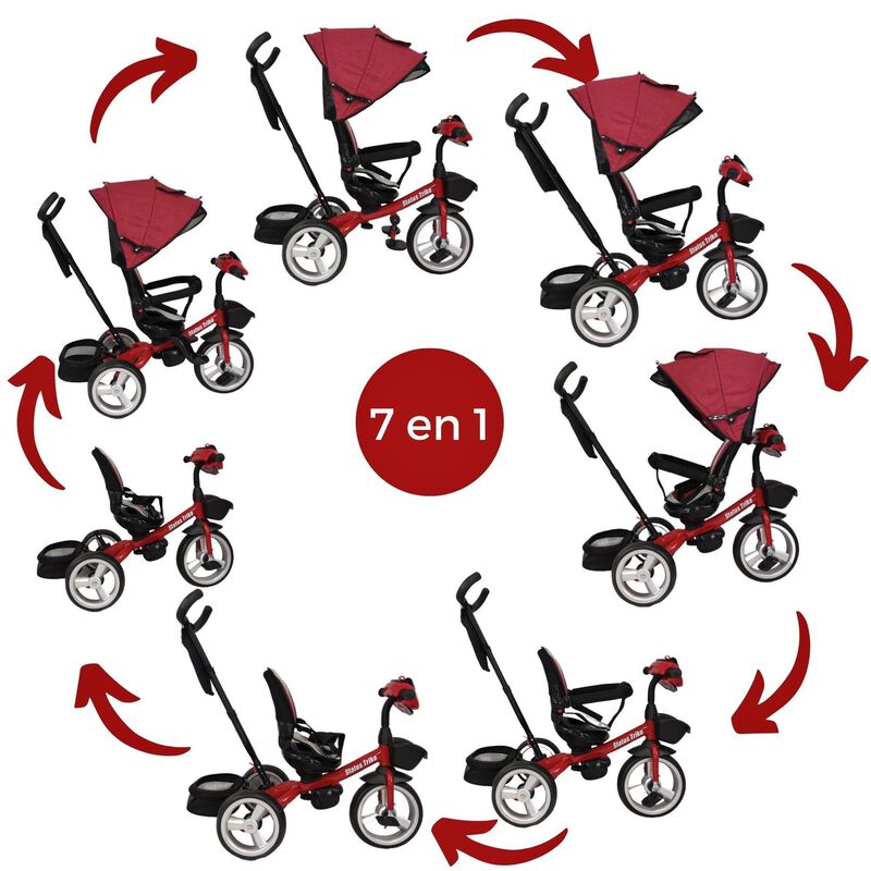 Triciclo Evolutivo 7en1 Con Asiento Giratorio 3... image number null