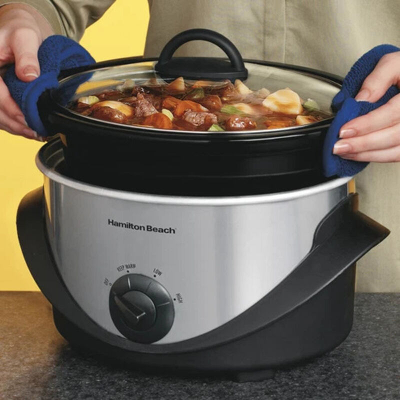 Olla Cocci&oacute;n Lenta Hamilton Beach 3.8l Gris Fun... image number null