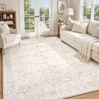Alfombra De &Aacute;rea Pmtsns 183 cm X 274 cm Beige Lavable Estilo Boho
