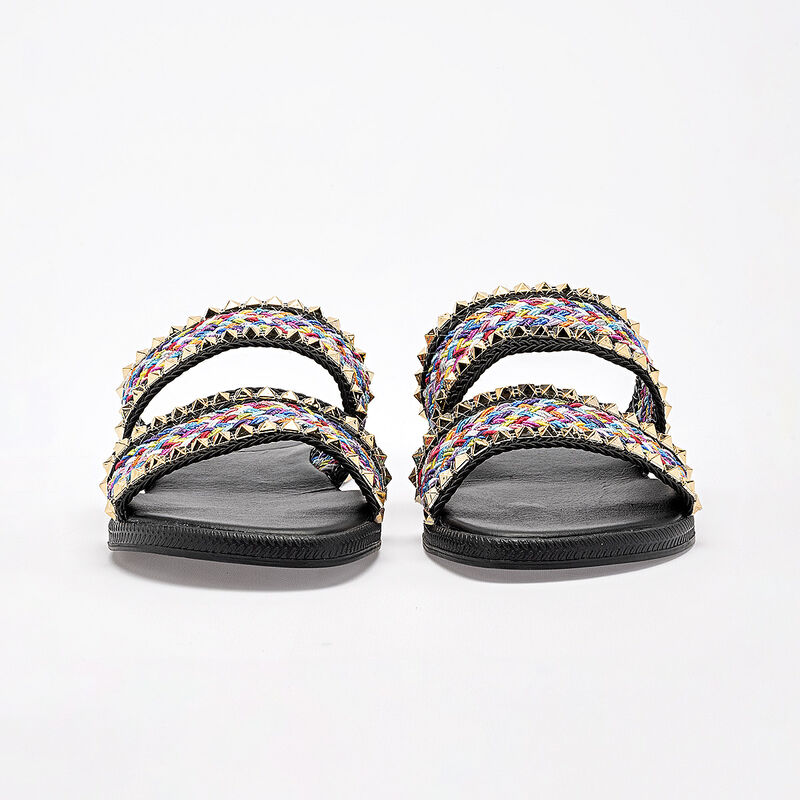 Moramora sandalia piso para mujer negro multico... image number null