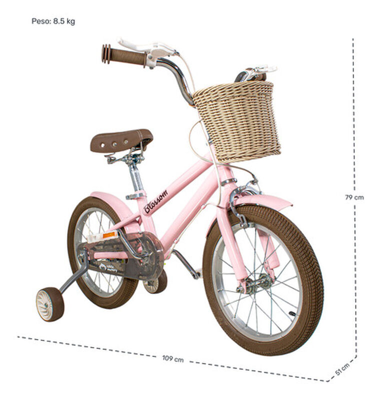 Bicicleta Infantil Ni&ntilde;a Rodada 16 Ruedas Entren... image number null