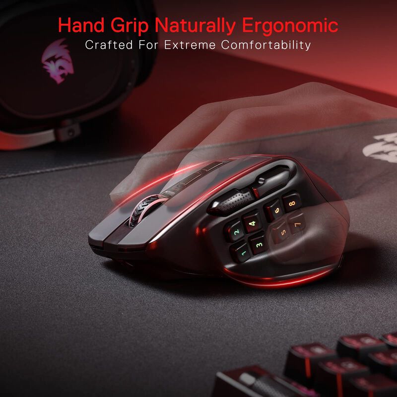 Rat&oacute;n Inal&aacute;mbrico Mmo Para Juegos Redragon M811... image number null