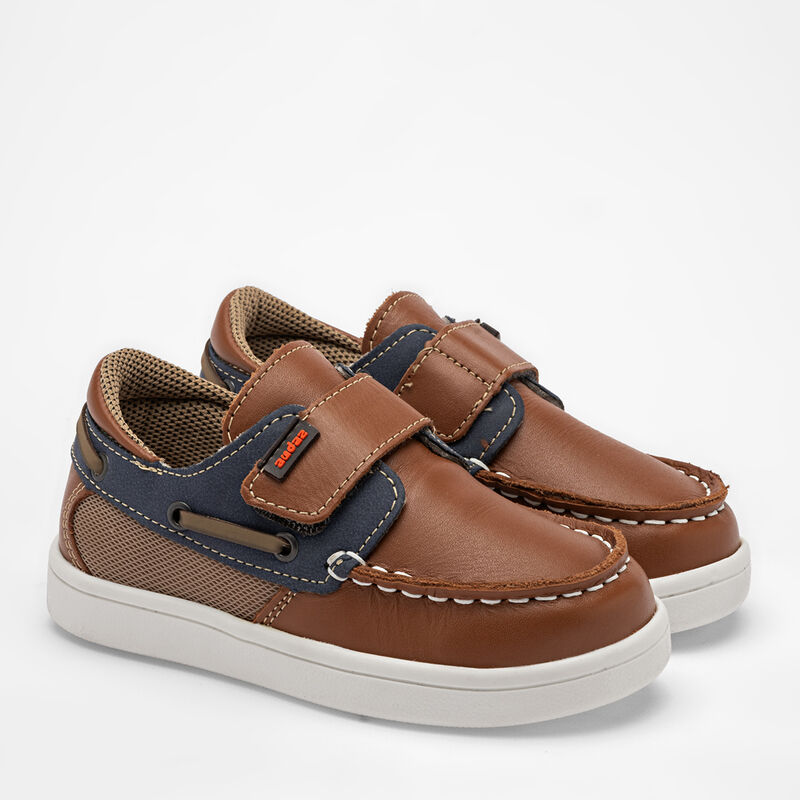 Audaz Zapato Casual De Piel Para Beb&eacute; Camel Mar... image number null