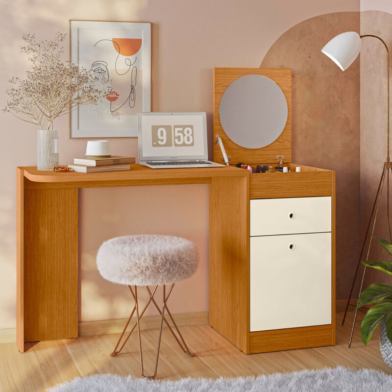 Tocador Vanity Deseo Con Espejo  Cinamomo Off W... image number null