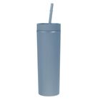 Vaso T&eacute;rmico Uxcell 450 ml Azul Cielo Con Tapa Y Pajilla