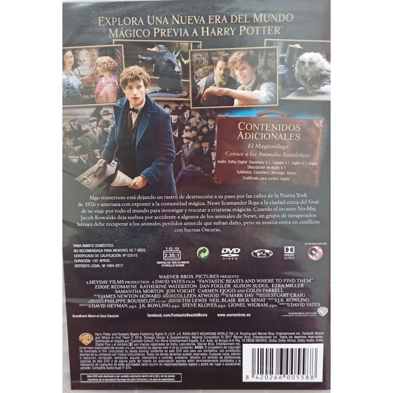 Animales Fant&aacute;sticos Y D&oacute;nde Encontrarlos [dvd] image number null