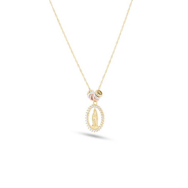 Medalla Virgen De Guadalupe Con Cadena De Oro F... image number null