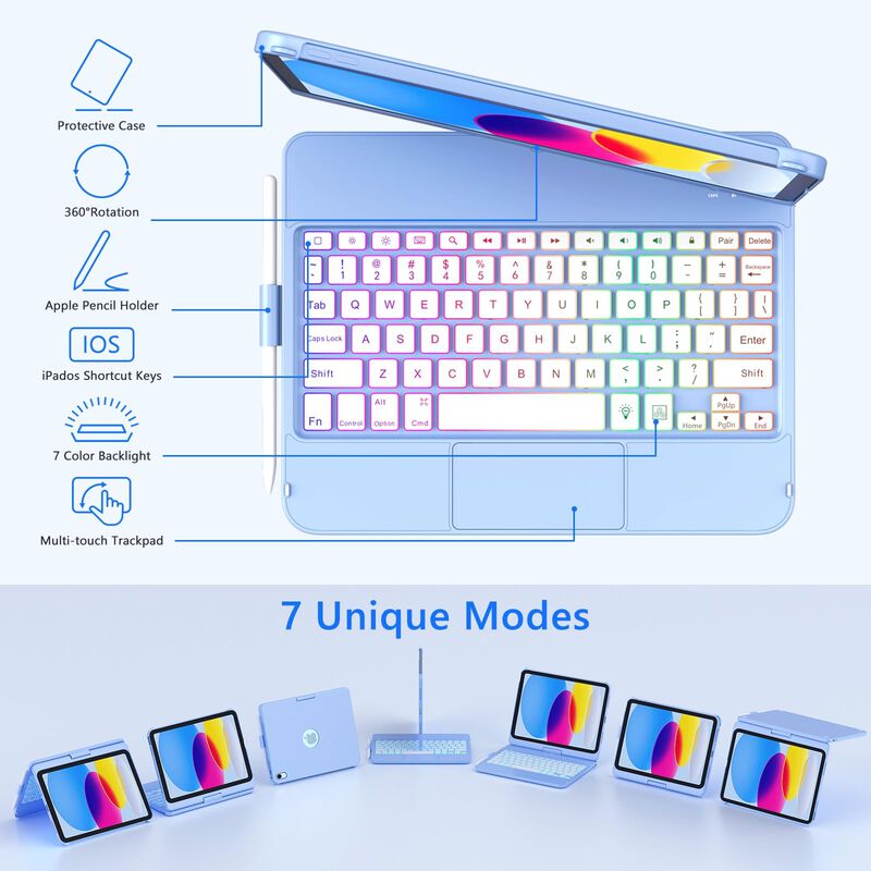 Funda Con Teclado Fuwang Touch Para Ipad 10th G... image number null