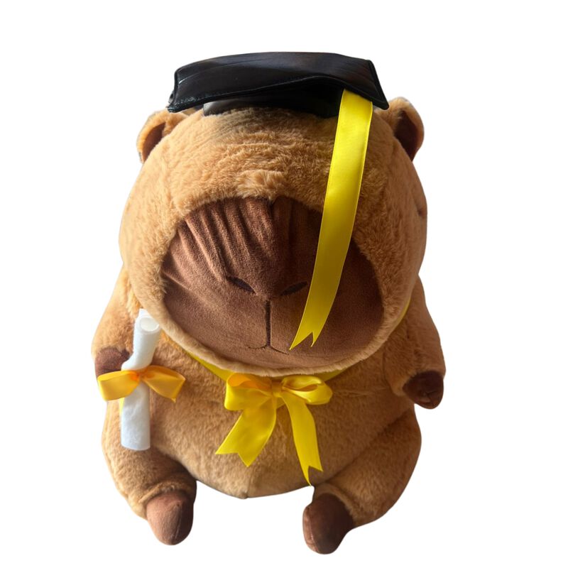 Peluche Capibara Graduado Grande 60cm suave y e... image number null