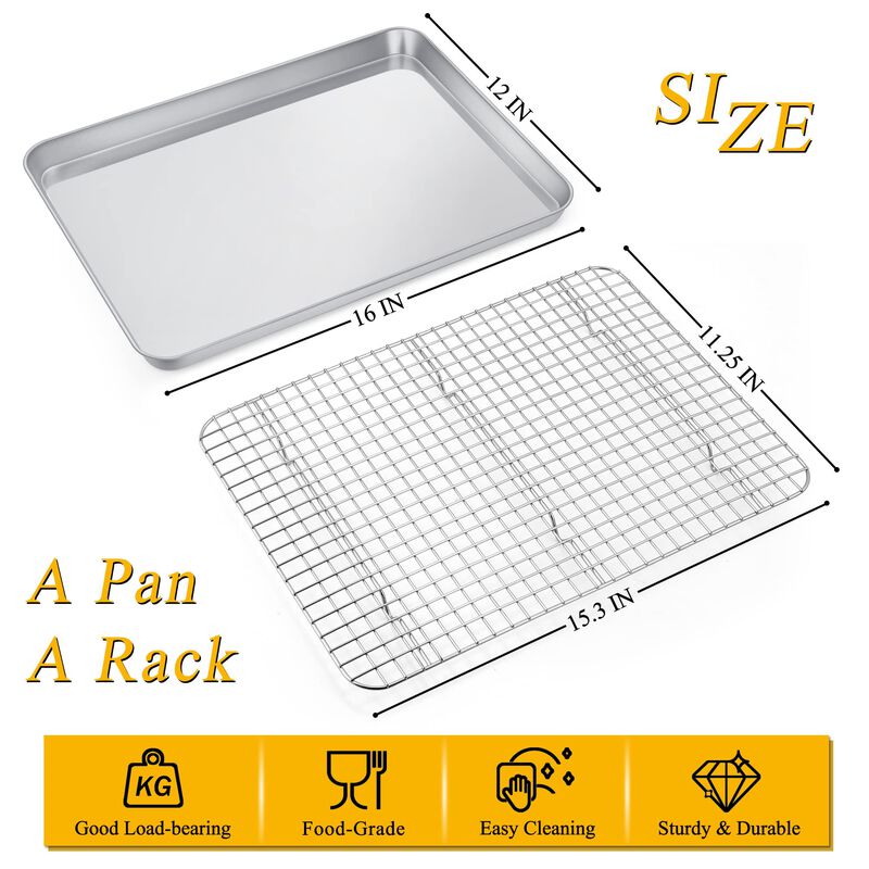 Bandeja Para Hornear P&P Chef 41 cm con Rejilla... image number null