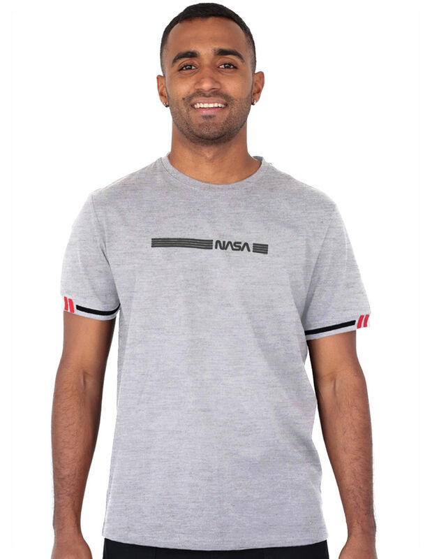 Playera Casual Caballero Premium Estampada Gris... image number null