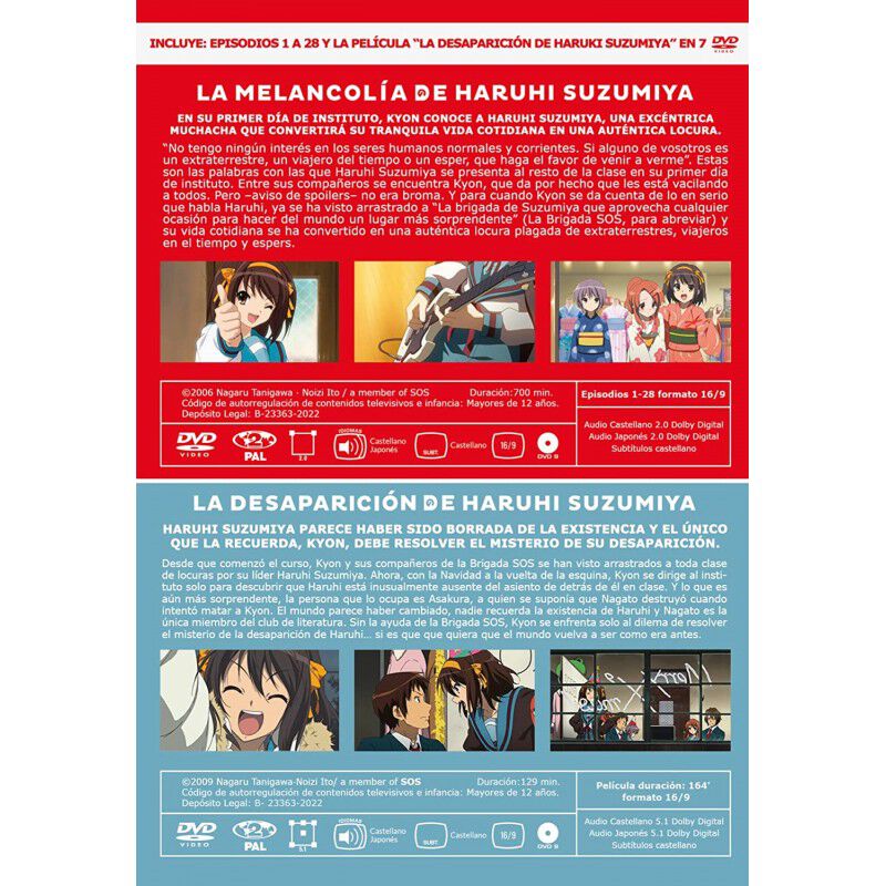La Melancol&iacute;a De Haruhi Suzumiya. Dvd [dvd] image number null