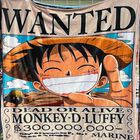 Exclusiva! Cobija Frazada Ultra Suave One Piece Luffy Wanted