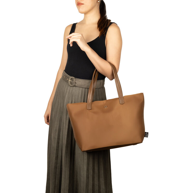 Bolsa Tote Grande Con Herraje De Monograma Colo... image number null