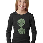Camiseta De Manga Larga Word Art Para Ni&ntilde;a - Alien&iacute;gena - Negro