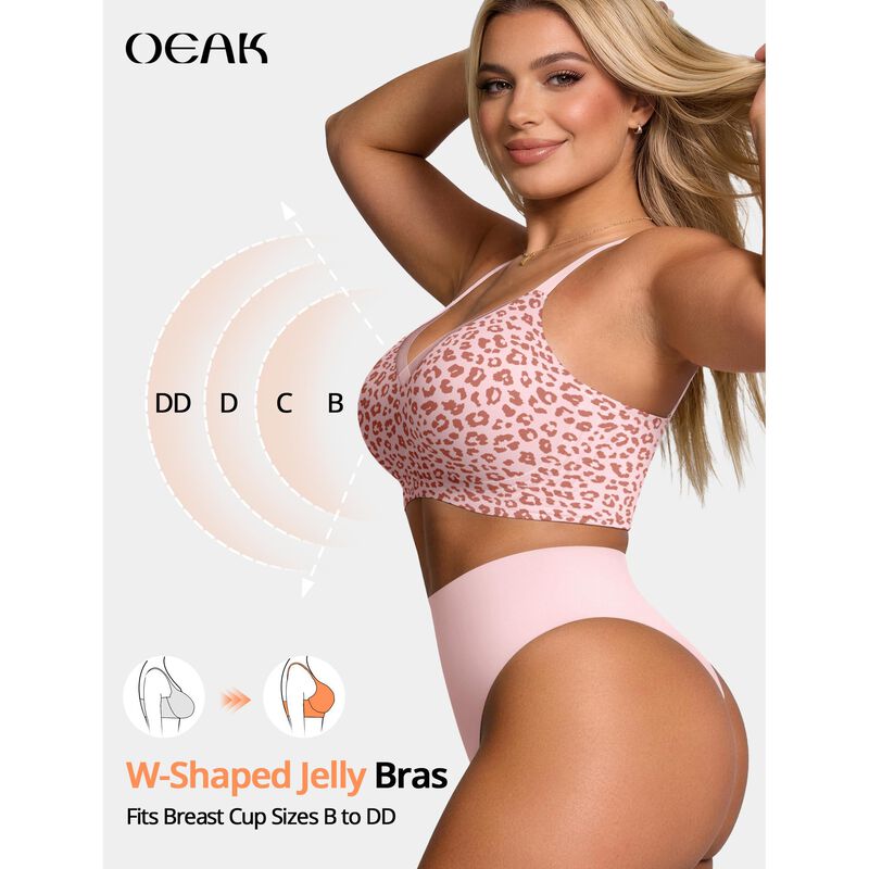 Sujetador Oeak Sin Aros De Gel Talla Plus 3XL R... image number null
