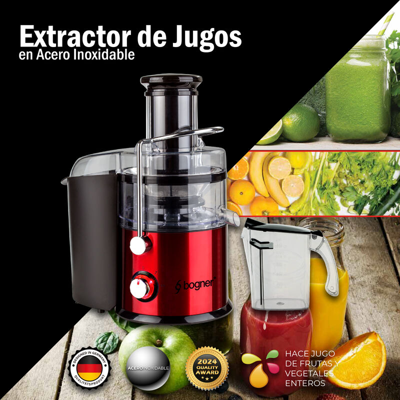 Extractor De Jugos Centrífugo Rojo Acero Inox 8... image number null