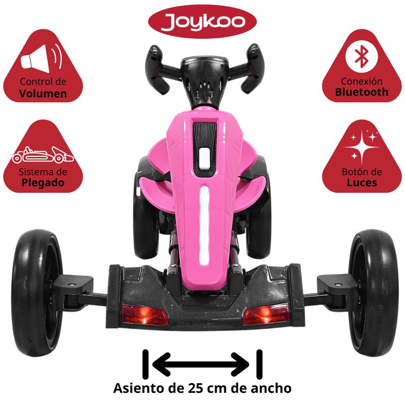 Montable Electrico para Ni&ntilde;os Go Kart Luz Sonid... image number null