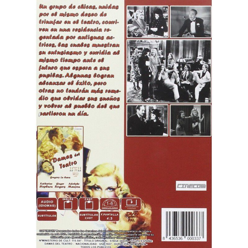 Damas Del Teatro 1937 Dvd Stage Door image number null