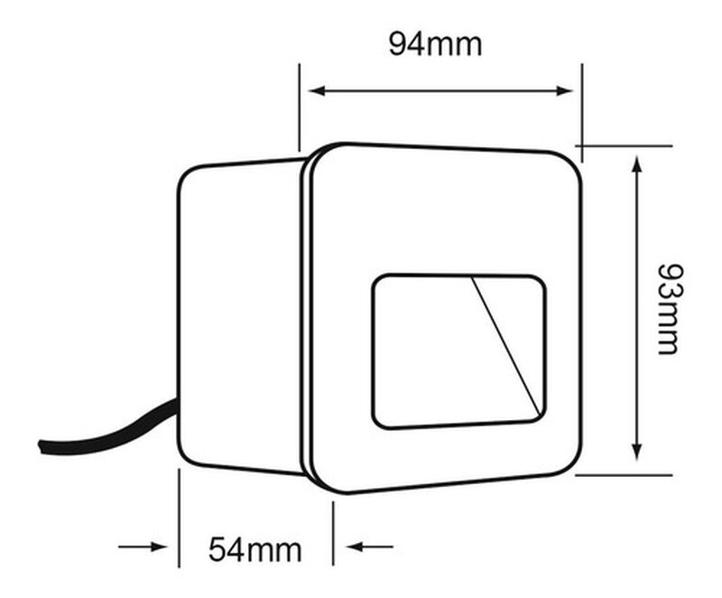 Lampara Empotrado En Muro Gris 2w Luz Suave Cál... image number null
