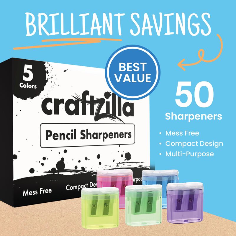 Paquete De 50 Sacapuntas Manuales Craftzilla En... image number null