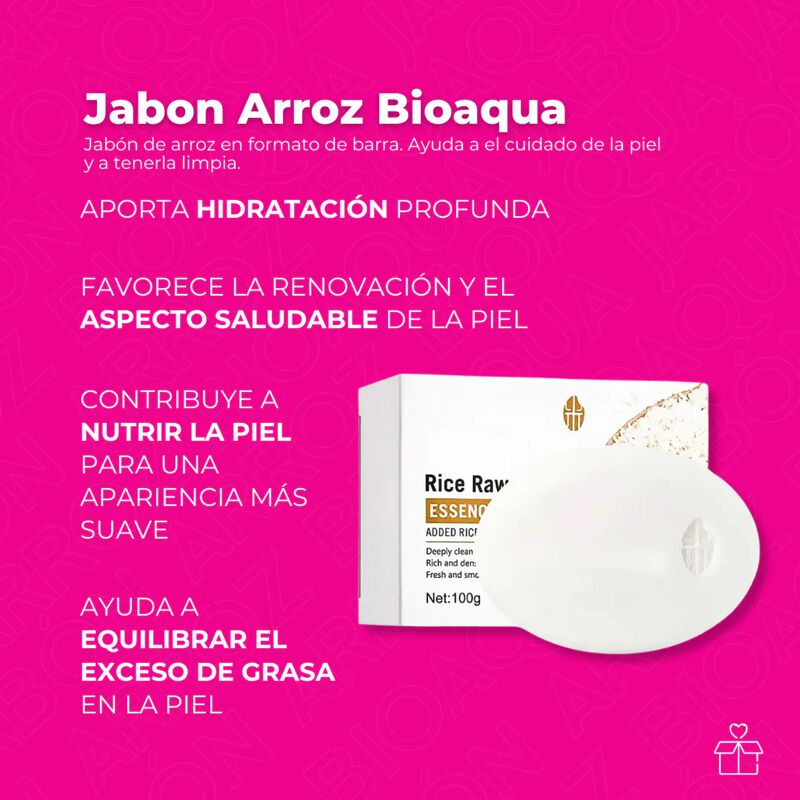 Jab&oacute;n De Arroz Bioaqua Aclara Elimina Manchas A... image number null
