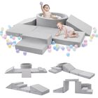 Bloques De Escalada De Espuma Elftopia Para Ni&ntilde;os Peque&ntilde;os De 1 A 3 A&ntilde;os Con Piscina De Bolas