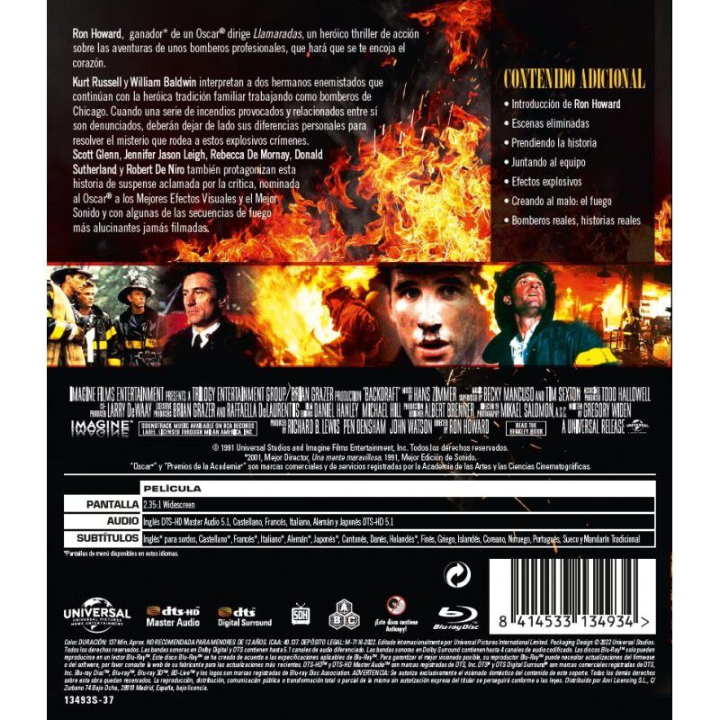 Llamaradas [Blu-ray] (1991) Backdraft image number null
