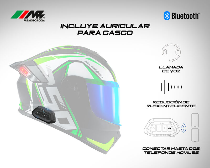 Casco Certificado Abatible Tekken Talla Xl Con ... image number null