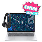 Combo Laptop Hp OmniBook 5 Flip 14" Core i7 512Gb 16Gb Ram Touch Plata 14-fp0023dx + Audifonos Bluetooth