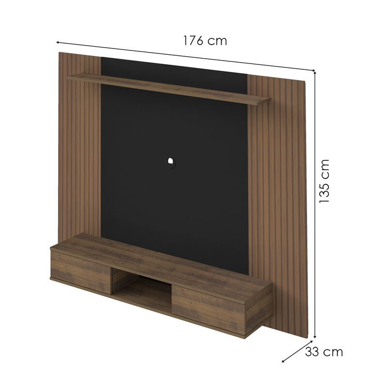 Panel para TV Bertolini Nevada Pino Negro image number null