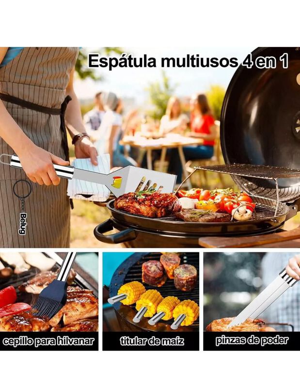 Set utensilios Casa BIU de acero inoxidable image number null