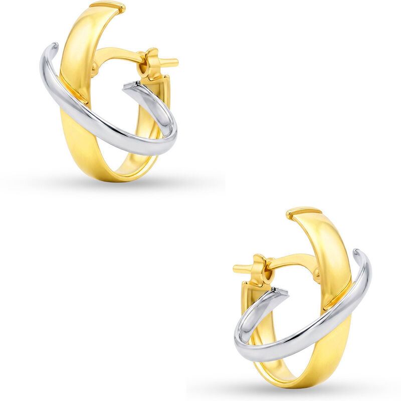 Arracadas 2begold Amarillo Con Blanco (925+1/10... image number null