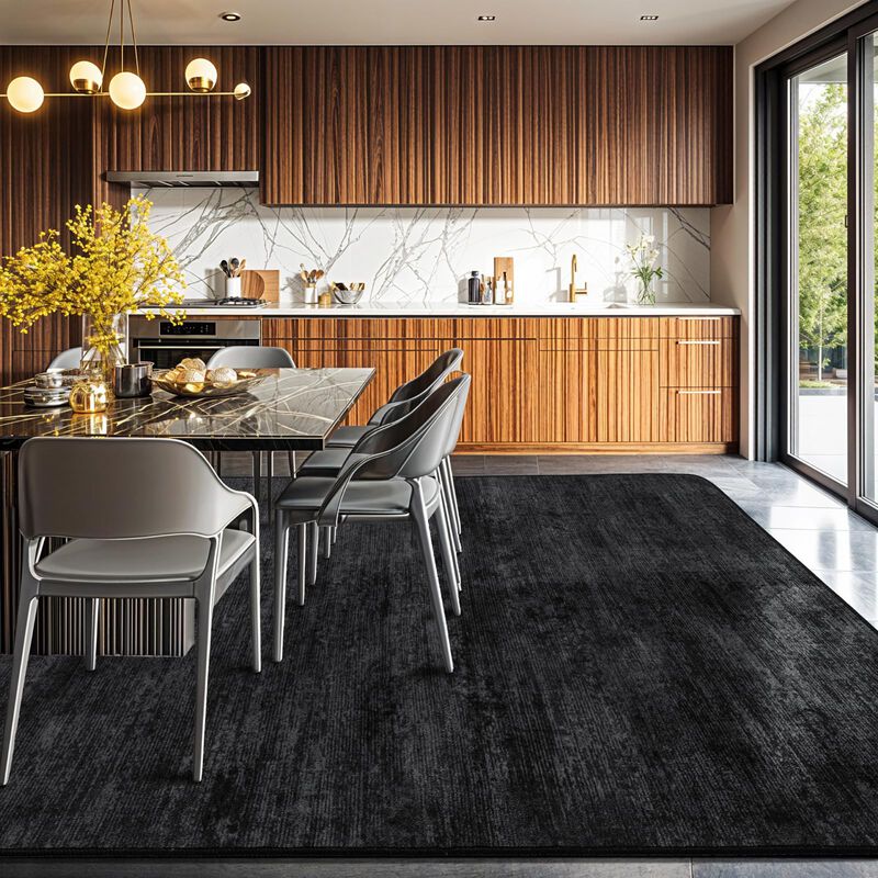 Alfombra De &Aacute;rea Lavable Negra Lianlam 140 &times; 18... image number null