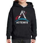 Sudadera Con Capucha Word Art Para Ni&ntilde;a - Logo NASA Artemis - Negro