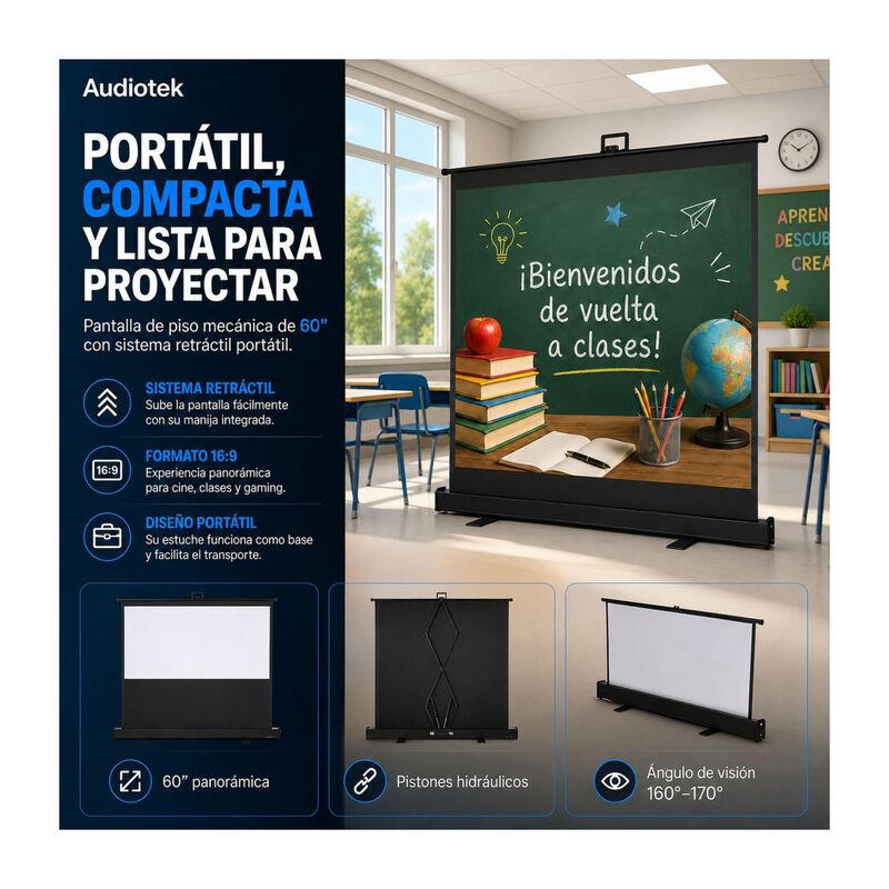 Pantalla Proyector Pull Up Ultracontraste 60' M... image number null