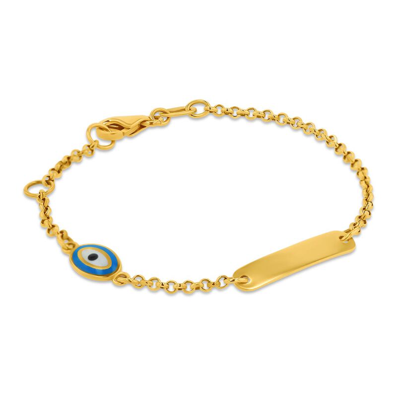 Esclava De Oro Amarillo 14k Con Ojo Turco Sf-15... image number null